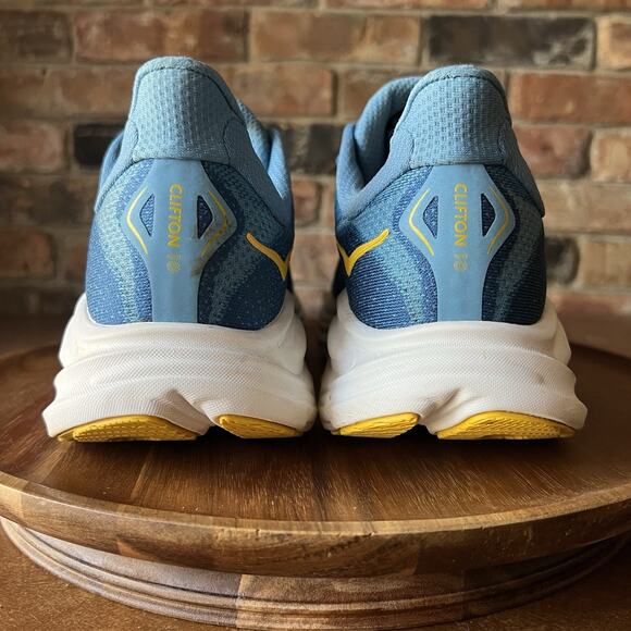 Hoka Clifton 10 Max Cushion Men's 8 2E Road Running Blue White Sneakers Shoes - Picture 9 of 16